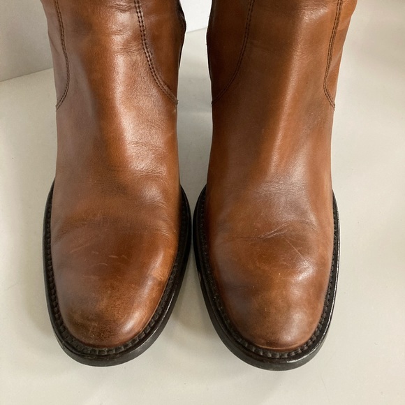 Vintage Brown Leather Knee High Women’s Boots Size 39 - Picture 4 of 8